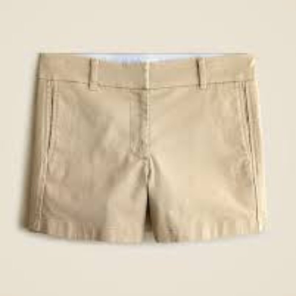 J. Crew Khaki 4" Stretch Chino Short/NWT/14